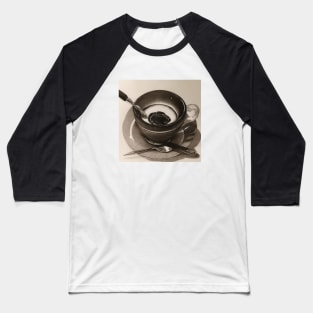 Coffee Since Monochrome Pointillism Vintage Cup Baseball T-Shirt